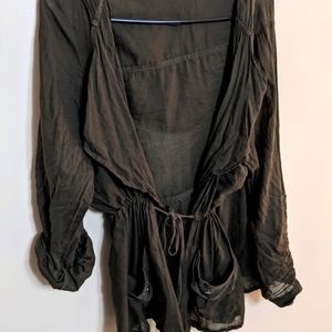 Torrid 00 Army green jacket